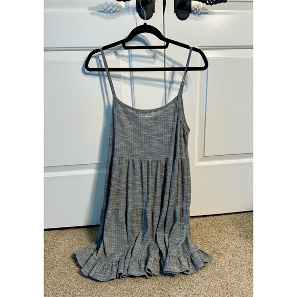 Korean Style Gray Babydoll Dress Medium - Picture 2 of 3